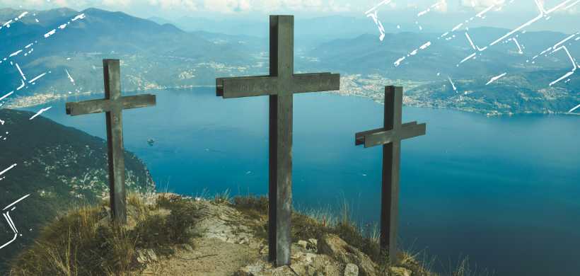 3 cruzes como fue en el Golgota